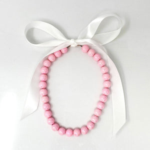 DELORES pearl ribbon necklace (more pearl colours available) - 
