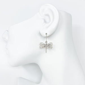 DRAGONFLY vintage sterling silver earrings - 
