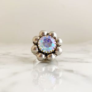 EDENA vintage beaded ab ring - 