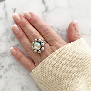 EDENA vintage beaded ab ring - 