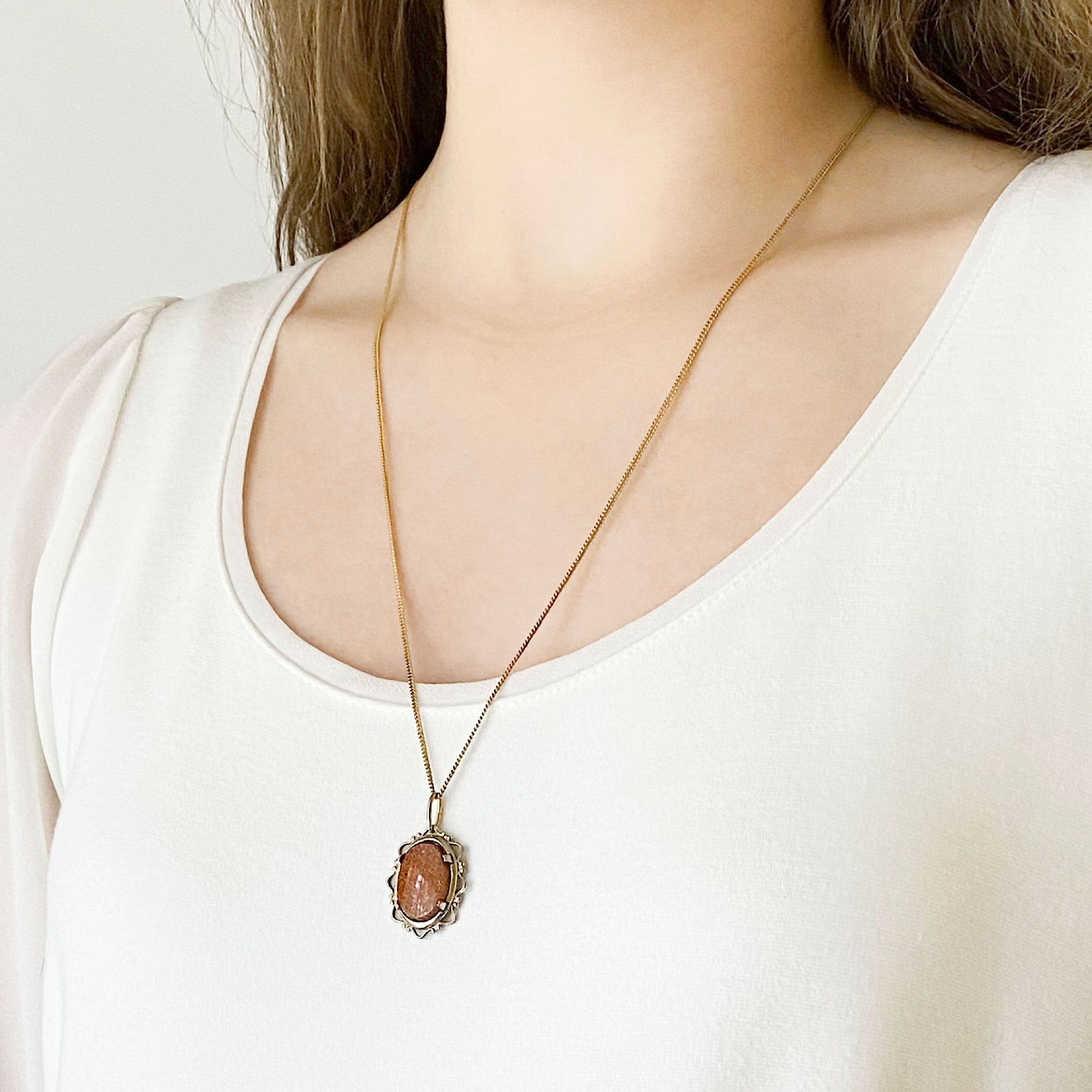 EMMA vintage sparkle pendant necklace - 