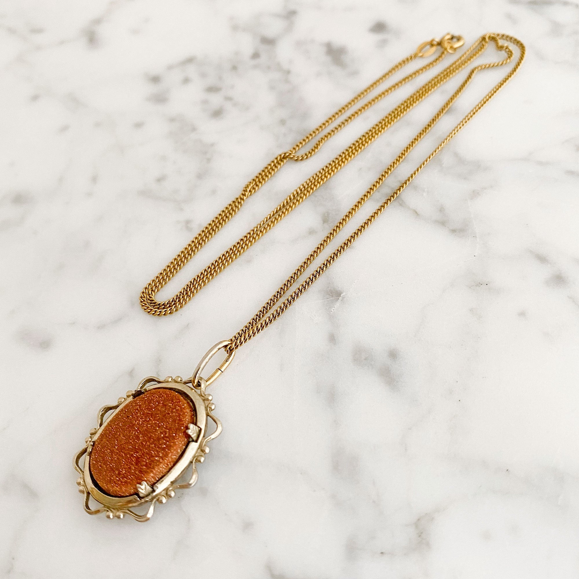 EMMA vintage sparkle pendant necklace - 