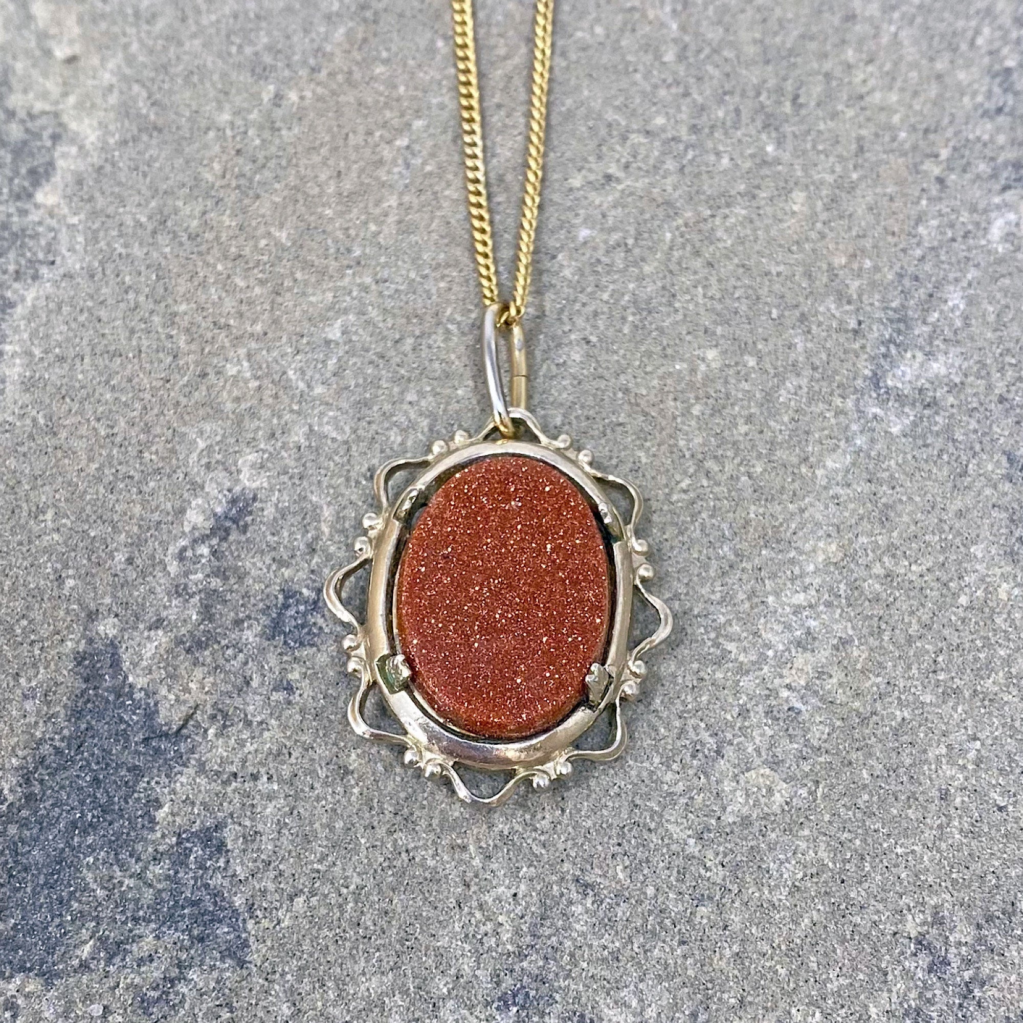 EMMA vintage sparkle pendant necklace - 