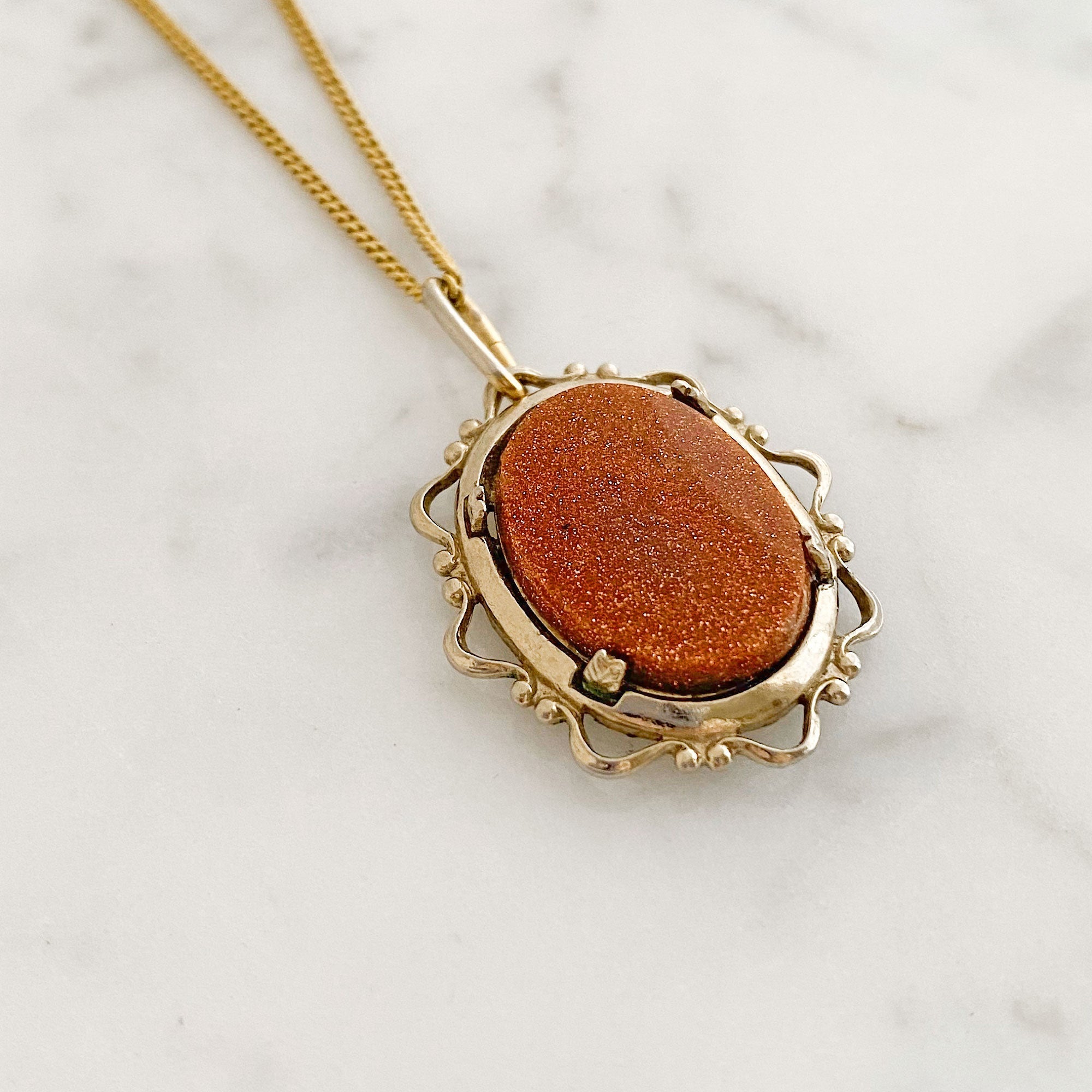 EMMA vintage sparkle pendant necklace - 