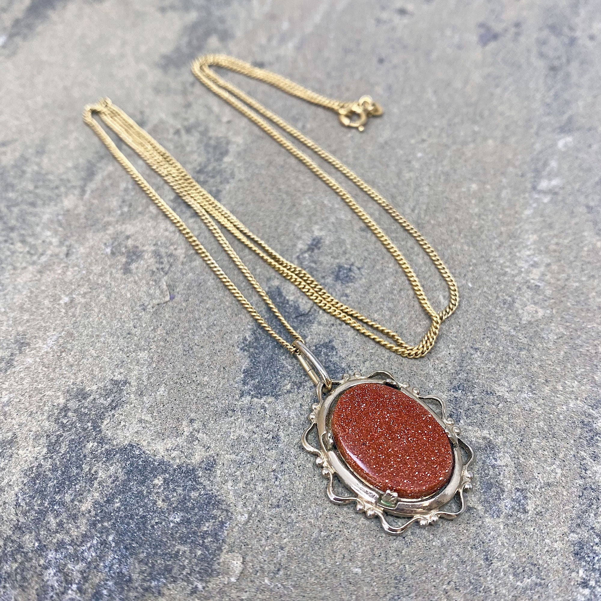 EMMA vintage sparkle pendant necklace - 