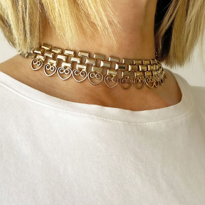 FOSTER vintage chain choker necklace - 
