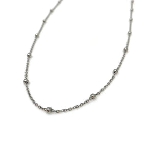 FRANCIE silver necklace, mask, eyeglass chain - 
