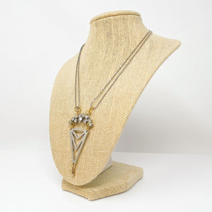 GARCIA silver triangle pendant necklace - 