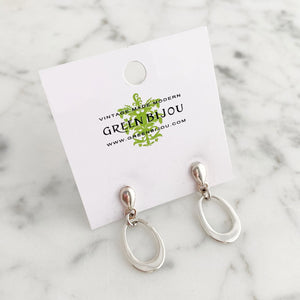 GIDGET sterling hoop drop studs - 