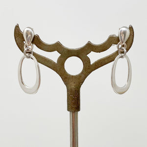 GIDGET sterling hoop drop studs - 