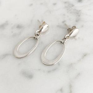 GIDGET sterling hoop drop studs - 