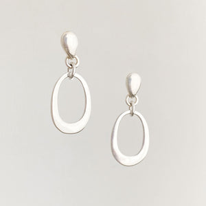 GIDGET sterling hoop drop studs - 