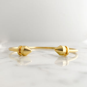 HALLE 18kt gold plated cuff bangle - 