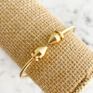HALLE 18kt gold plated cuff bangle - 