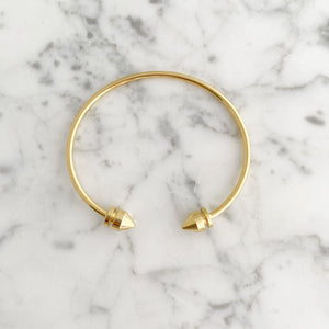 HALLE 18kt gold plated cuff bangle - 