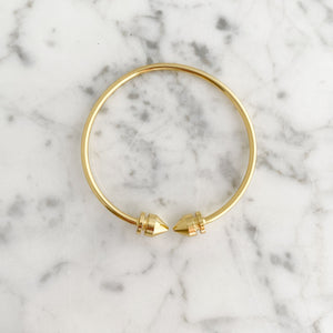 HALLE 18kt gold plated cuff bangle - 