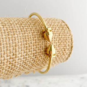 HALLE 18kt gold plated cuff bangle - 