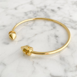 HALLE 18kt gold plated cuff bangle - 