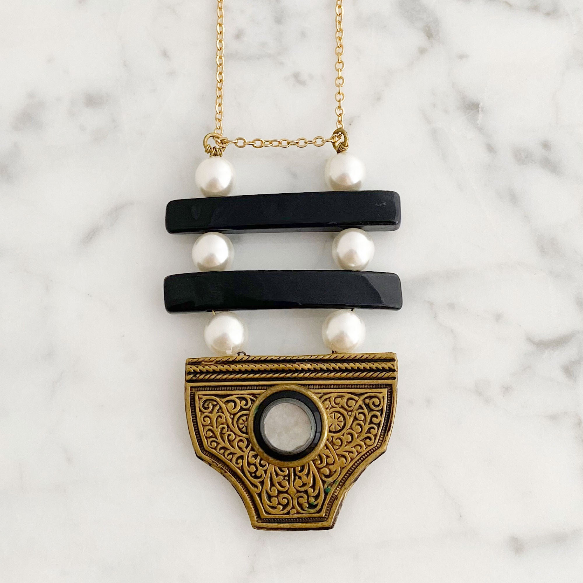 Antique outlet brass necklace