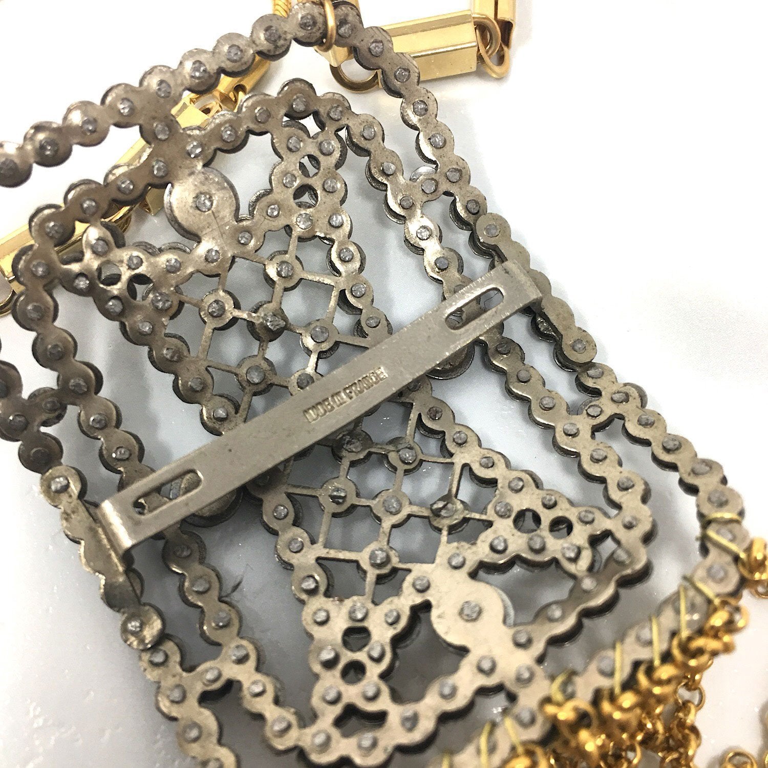 Louis Vuitton Monogram Tied Up Bracelet Silver Metal. Size M