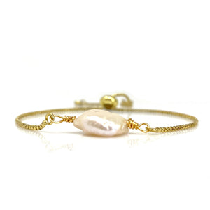ISLA keshi pearl slider bracelet - 