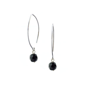 JANIS long sterling crystal earrings - 