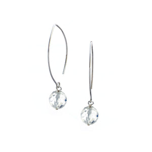 JANIS long sterling crystal earrings - 