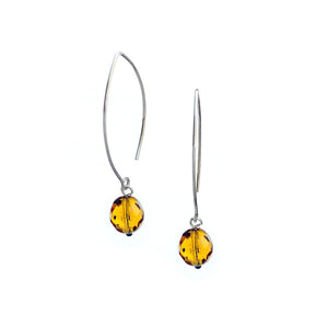 JANIS long sterling crystal earrings - 