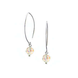 JANIS long sterling crystal earrings - 