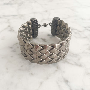 JOEL gun metal braided cuff bracelet - 