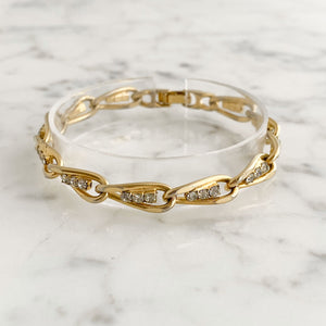 KERRI gold and rhinestone bracelet - 