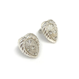 LUCIEN vintage silver heart studs - 