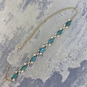 MALENA green and gold choker necklace - 