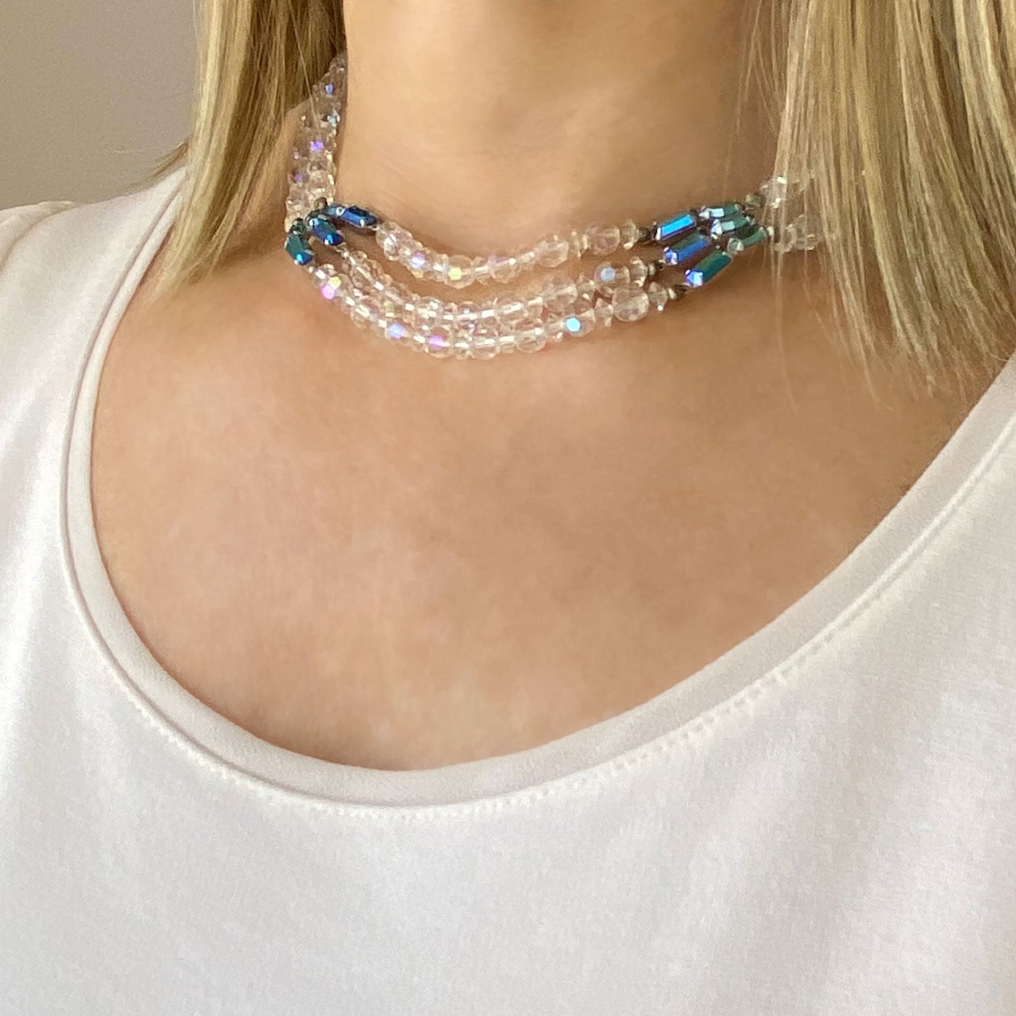 MANUEL vintage crystal necklace