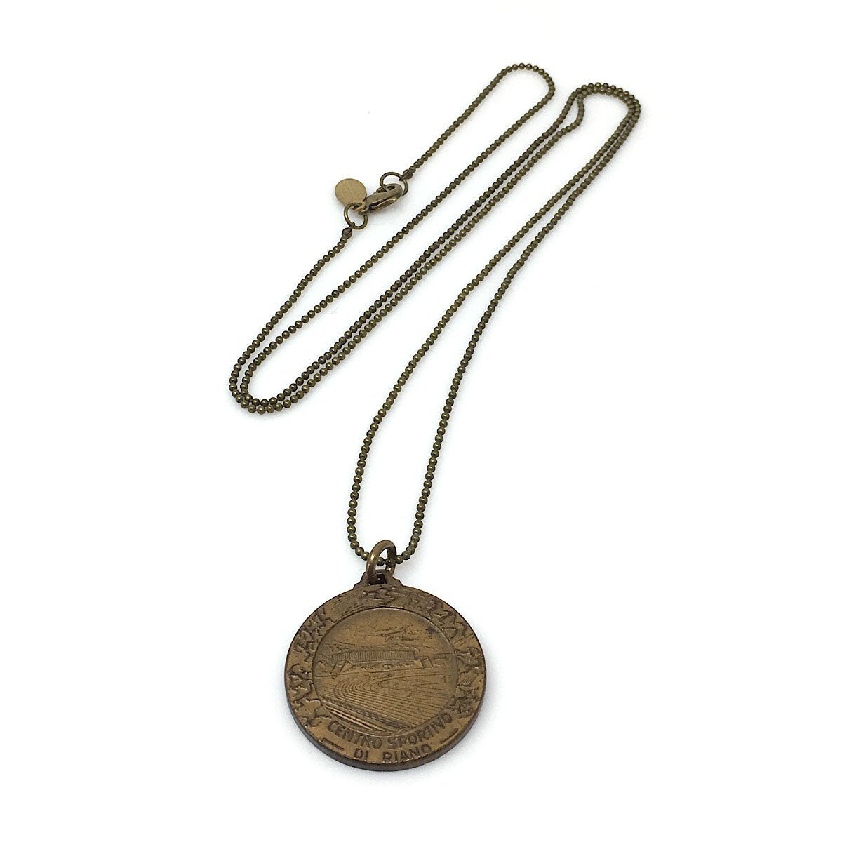 MARCO vintage Italian brass pendant necklace - 