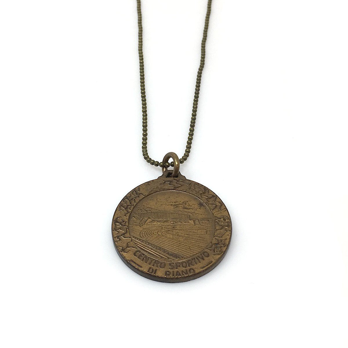 MARCO vintage Italian brass pendant necklace - 
