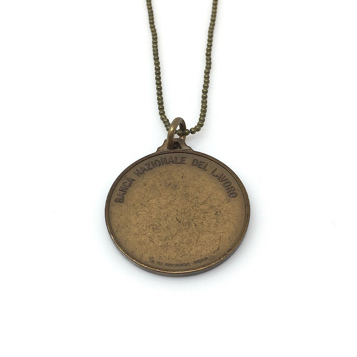 MARCO vintage Italian brass pendant necklace - 