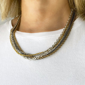 MASON mixed metal chain necklace - 
