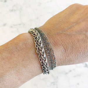 MASON silver multi chain bracelet - 