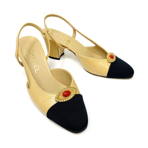 MEGHAN gold carnelian shoe clips - 