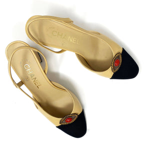 MIGUEL bronze carnelian shoe clips - 