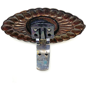 MIGUEL bronze carnelian shoe clips - 