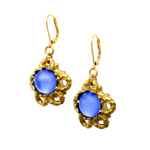 MORRIS vintage cobalt earrings version 1 - 