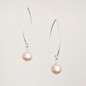 NYAH pink freshwater pearl sterling earrings - 