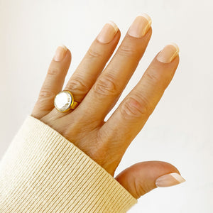 ONEIDA crystal ring - 