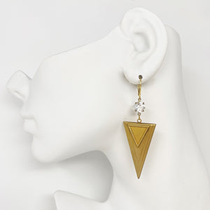 OSLO brass triangle earrings - 