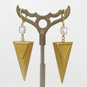 OSLO brass triangle earrings - 