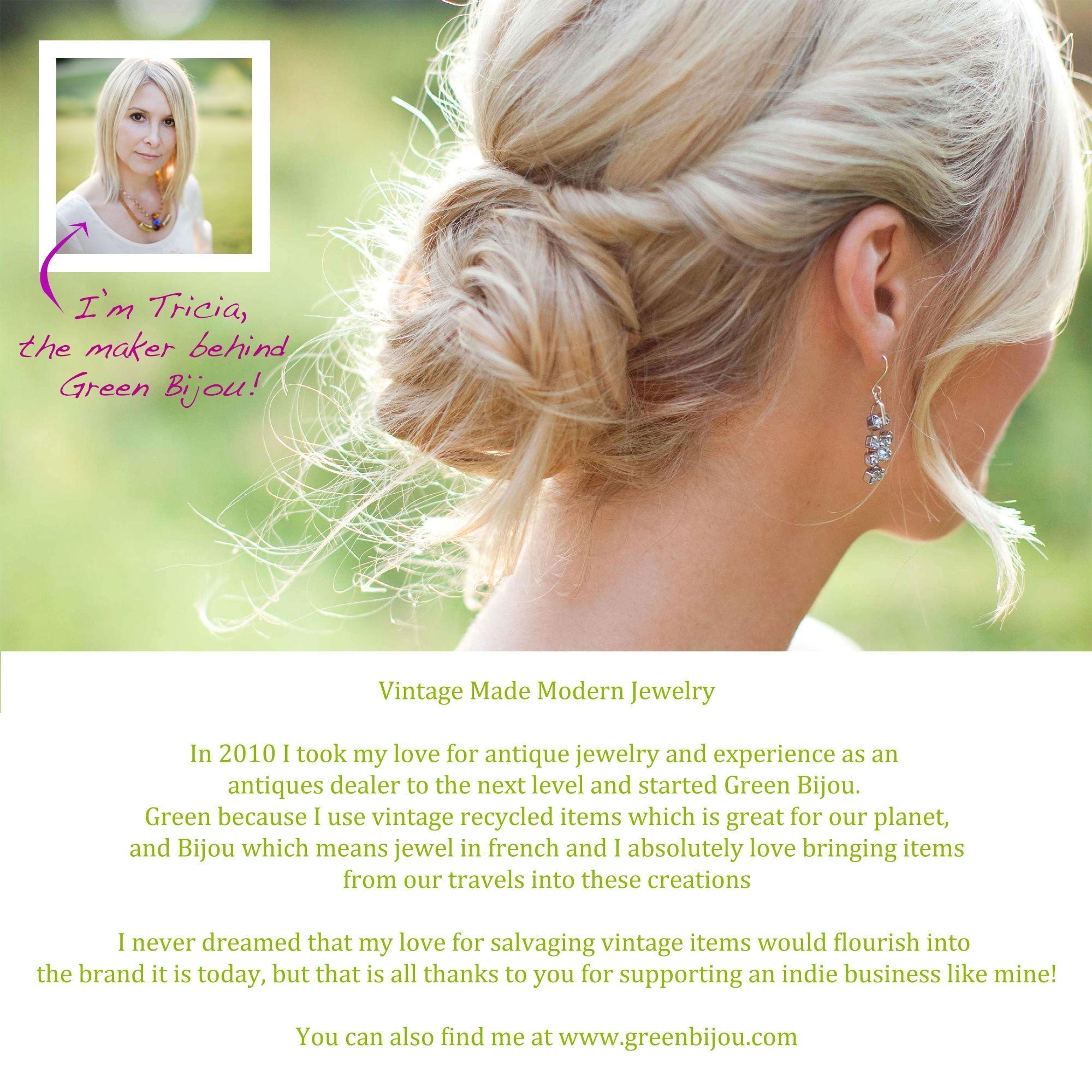 PIPER vintage leaf pendant earrings - 