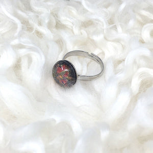ROLAND silver and fire opal ring - 
