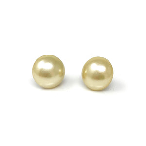 RONA cream pearl studs-GREEN BIJOU